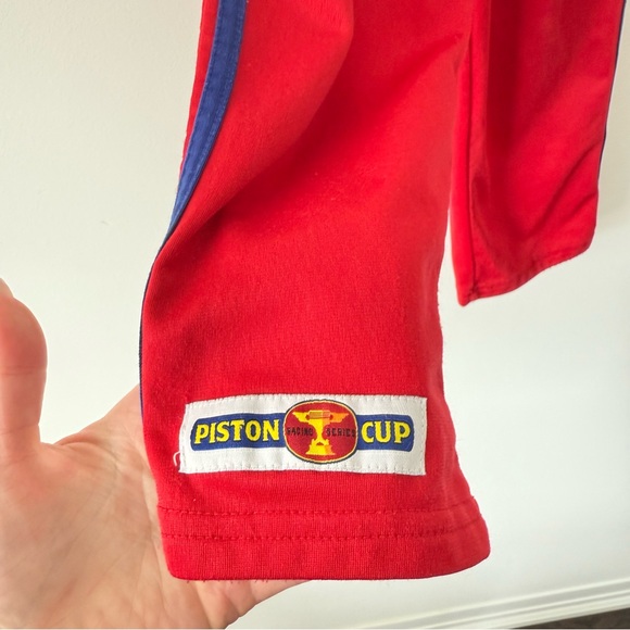 Disney Pixar Cars Piston Cup Red Sweatpants with Blue Stripe 4T - Picture 3 of 6